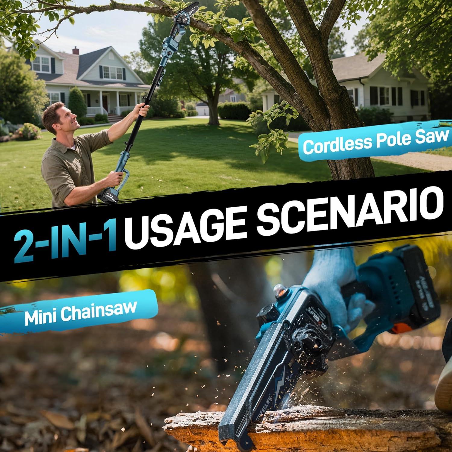 Maximize Your Tree Trimming: GEVEELIFE 2-in-1 Electric Pole Saw Review 3 Maximize Your Tree Trimming: GEVEELIFE 2-in-1 Electric Pole Saw Review - Image 3