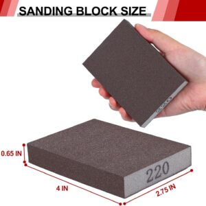 YNZDRWA 8pk Reusable Sanding Sponge Set 60-220 Grit Blocks