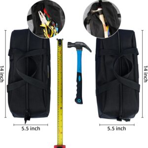 MELOTOUGH 14″ Canvas Tool Tote Bag 2-Pack Electrician Organizer Kit