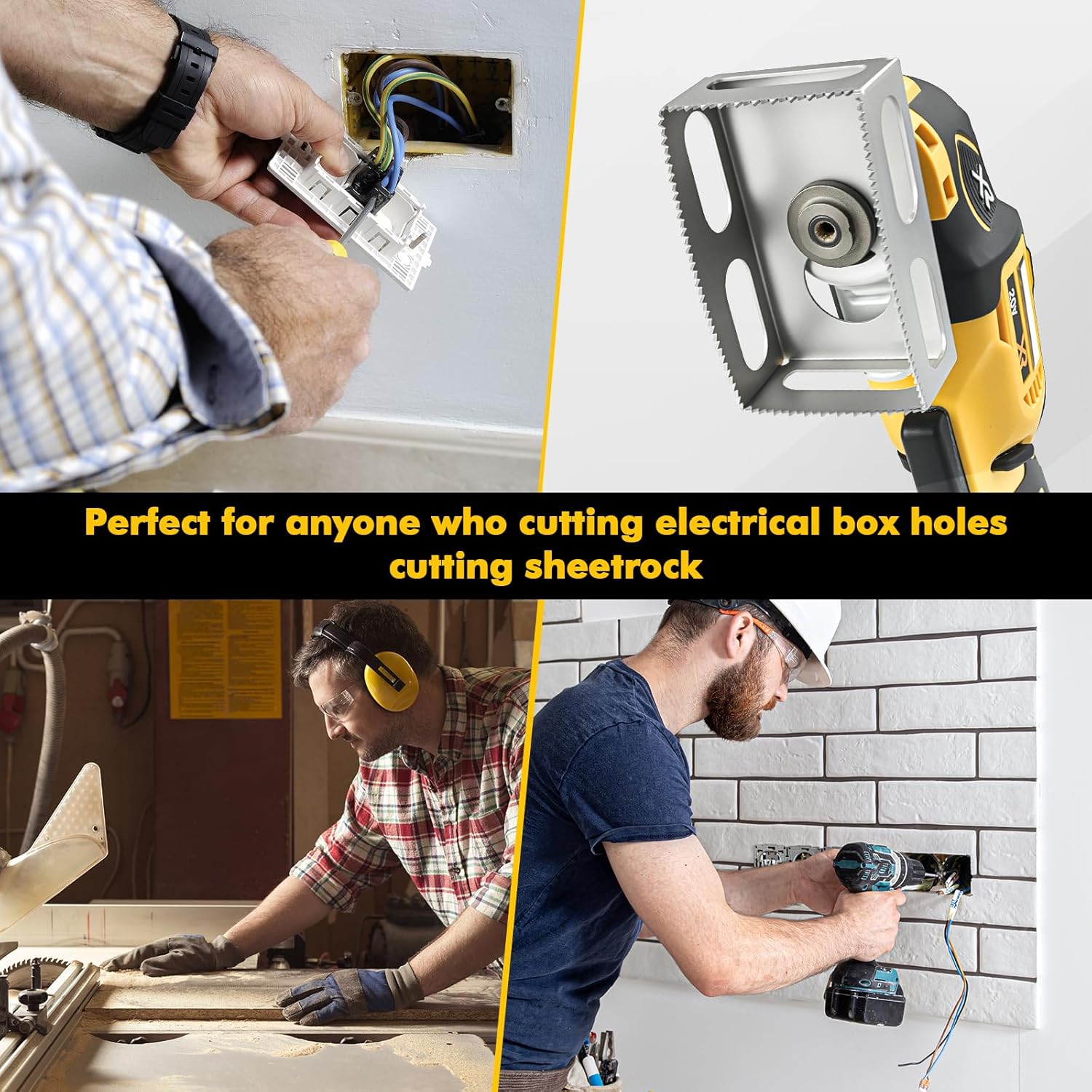 Square Slot Cutter for Dewalt 20V Milwaukee M18 Drywall Outlet Box 6 Square Slot Cutter for Dewalt 20V Milwaukee M18 Drywall Outlet Box - Image 6