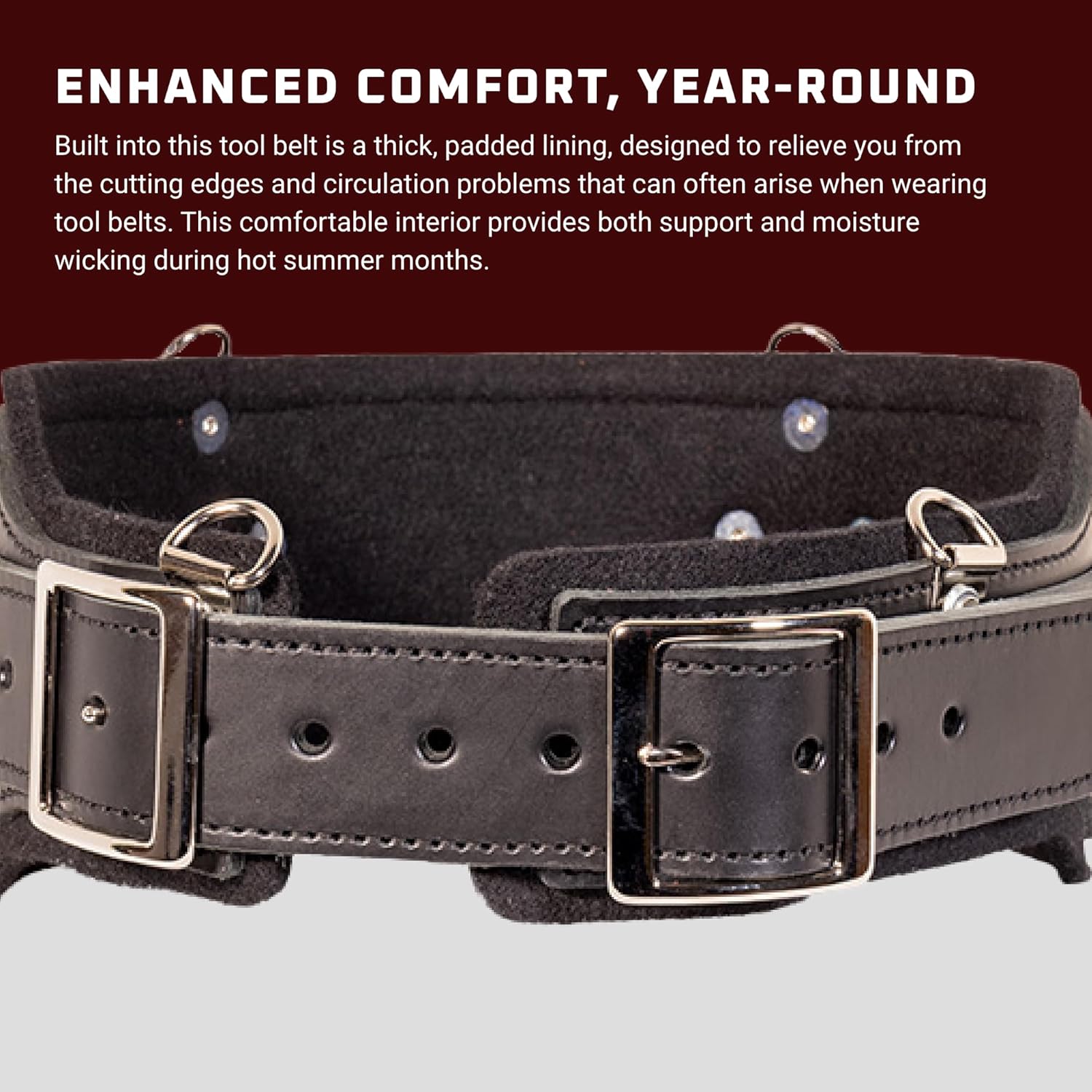 Occidental Leather 5" Work Belt Large Black USA Made Support System 4 Occidental Leather 5" Work Belt Large Black USA Made Support System - Image 4