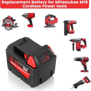 9.0Ah 18V Lithium Battery for Milwaukee MK-18 Power Tools