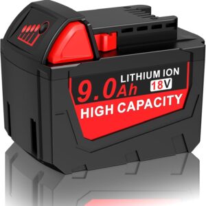 9.0Ah 18V Replacement for Milwaukee MK-18 Battery Lithium Battery Compatible with MK-18 MK-18B 18V 48-11-1840 48-11-1850 48-11-1828 48-11-1820 Cordless Power Tools