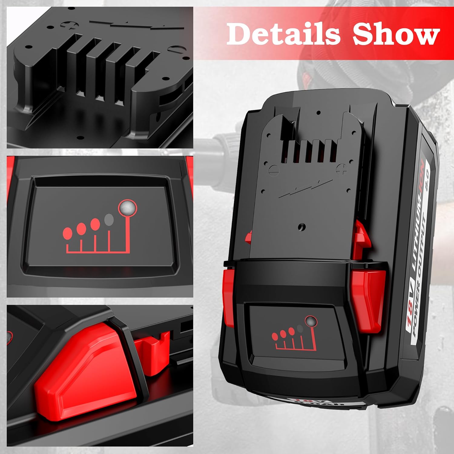 BULL-TECH 18V 8.0Ah Battery for Milwaukee M18 Power Tools 48-11-1880 2 BULL-TECH 18V 8.0Ah Battery for Milwaukee M18 Power Tools 48-11-1880 - Image 2