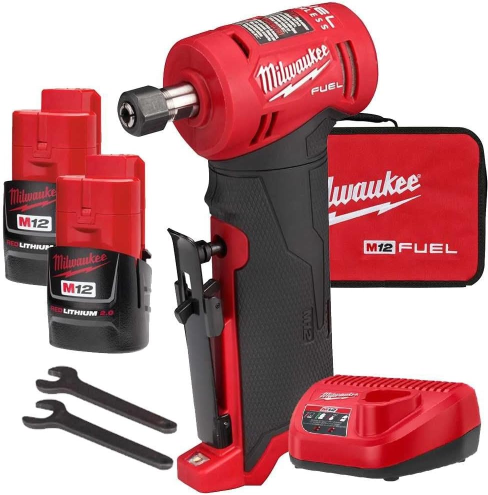 Milwaukee M12 FUEL 1/4" Right Angle Die Grinder Kit Cordless 1 Milwaukee M12 FUEL 1/4" Right Angle Die Grinder Kit